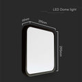 V-TAC VT-8624SQ-S-B LED-plafonniere - Vierkante plafonniere - Samsung - IP44 - Zwart - 24 Watt - 2500 Lumen - 4000K - 5 Jaar