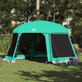 vidaXL - Zwembadtent - uitneembare - buiten- - gaaswanden - 512x458 - cm - zeegroen