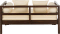 J-Line zetelbed Conie matras + 4 kussens - hout - donkerbruin