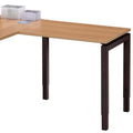 Aanbouwtafel Kubus breed 60CM diep 80CM bladkleur Beuken framekleur Aluminium (RAL9006)