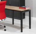 Aanbouwtafel Kubus breed 60CM diep 80CM bladkleur Beuken framekleur Aluminium (RAL9006)