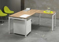 Aanbouwtafel Kubus breed 60CM diep 120CM bladkleur Havanna framekleur Antraciet (Ral 7016)
