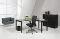 Aanbouwtafel Kubus breed 60CM diep 120CM bladkleur Havanna framekleur Antraciet (Ral 7016)