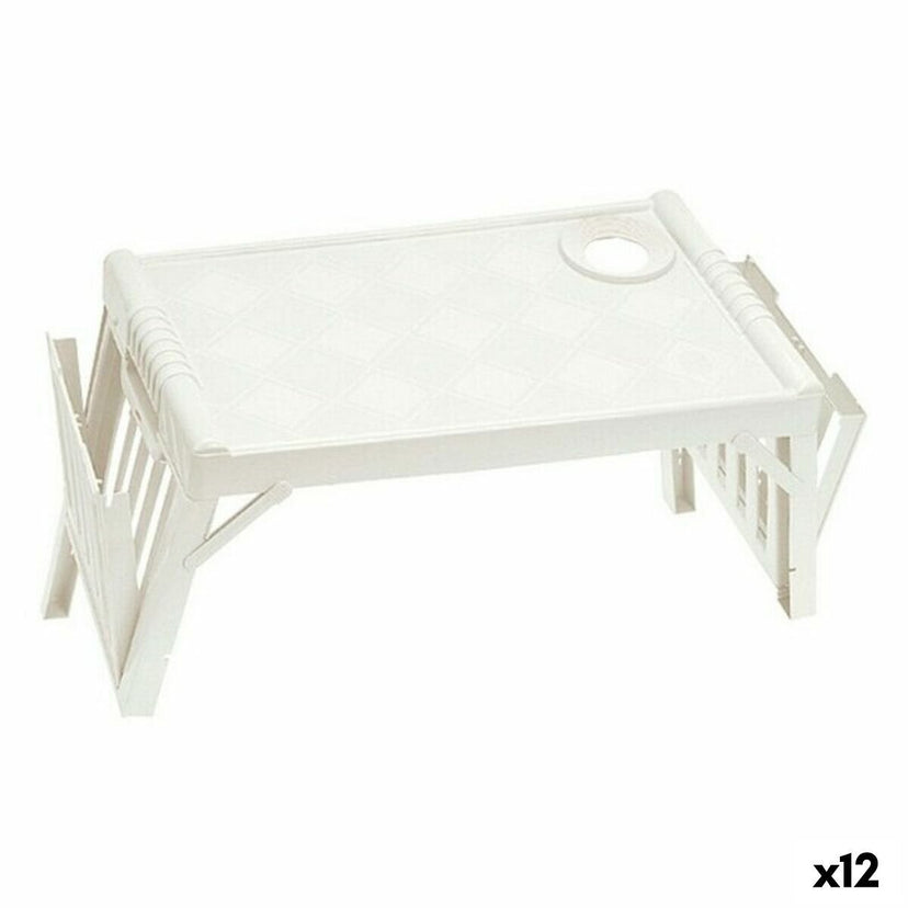Opvouwbaar dienblad voor bed Tontarelli Life Beige 52 x 32 x 25 cm (12 Stuks)