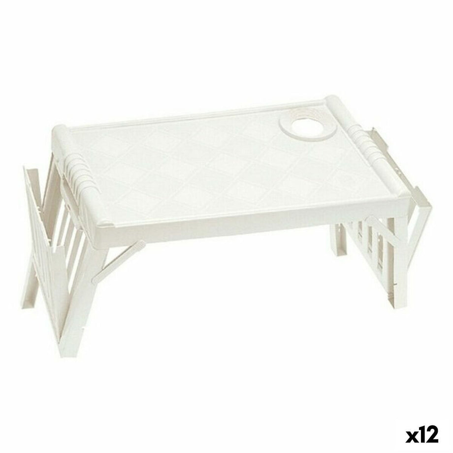 Opvouwbaar dienblad voor bed Tontarelli Life Beige 52 x 32 x 25 cm (12 Stuks)