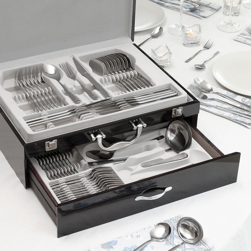 Roestvrijstaal Tafelgerei Cook D`Lux InnovaGoods 72 Onderdelen