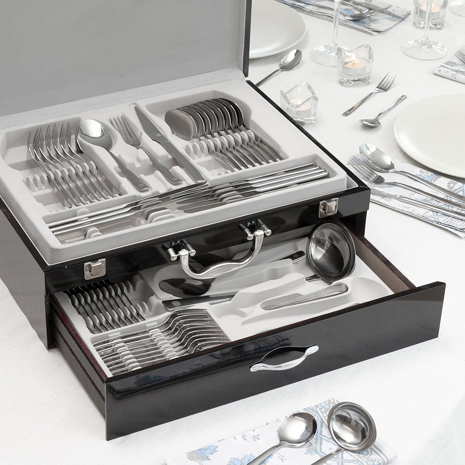 Roestvrijstaal Tafelgerei Cook D`Lux InnovaGoods 72 Onderdelen