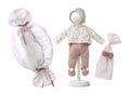 Llorens kledingset en accessoires Nica bloemetjes roze voor poppen van 40 cm