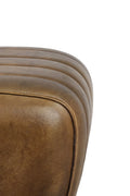 Light&living Kruk 40x31x46 cm RAMY leer donker bruin+hout naturel