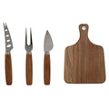 Snijplank Home ESPRIT Roestvrij staal Acacia 30 x 21,5 x 1,5 cm (4 Onderdelen)