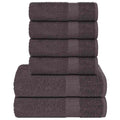 6-delige Handdoekenset 360 g/m 100% katoen antracietkleurig