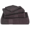 6-delige Handdoekenset 360 g/m 100% katoen antracietkleurig