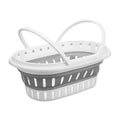 Veelzijdige mand CC19200(53) Wit Grijs Polypropyleen TPR 58 x 23 x 38 cm Opvouwbaar (6 Stuks)