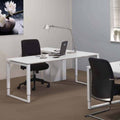 Vergadertafel - Verstelbaar - 200x100 wit - wit frame