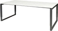Vergadertafel - Verstelbaar - 200x100 wit - wit frame