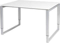 Vergadertafel - Verstelbaar - 220x100 Havana Kersen - wit frame