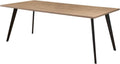 Vergadertafel Victory 4-poots recht 200x100 frame Wit (RAL9010) blad Lichtgrijs