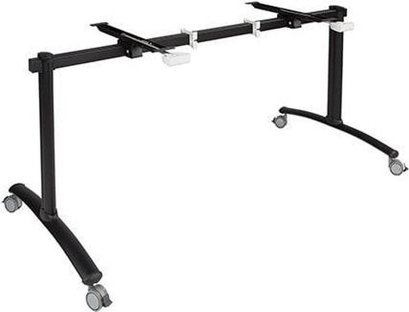Verrijdbare klaptafel Perudo breed 140CM diep 80CM bladkleur Ahorn framekleur Zwart (RAL9005)