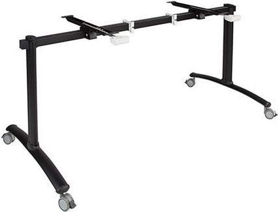 Verrijdbare klaptafel Perudo breed 140CM diep 80CM bladkleur Ahorn framekleur Zwart (RAL9005)
