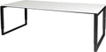 Verstelbaar Bureau - Domino Plus 80x80 Havana Kersen - wit frame