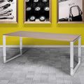 Verstelbaar Bureau - Domino Plus 80x80 Havana Kersen - wit frame