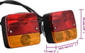 vidaXL - Aanhangerlampen - 2 - st - klassiek - peertje - 12 - V - 10,5x7,5x10 - cm - rood