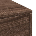 vidaXL - Badkamerkast - smal - met - wielen - bewerkt - hout - bruin - eikenkleurig