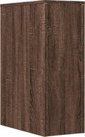 vidaXL - Badkamerkast - smal - met - wielen - bewerkt - hout - bruin - eikenkleurig