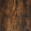 vidaXL - Badkamerkast - smal - met - wielen - bewerkt - hout - gerookt - eikenkleurig