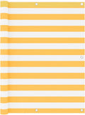 vidaXL - Balkonscherm - 120x300 - cm - oxford - stof - wit - en - geel