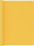 vidaXL - Balkonscherm - 120x300 - cm - oxford - stof - wit - en - geel