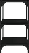 vidaXL - Boekenkast - 40x33x70,5 - cm - bewerkt - hout - en - staal - zwart