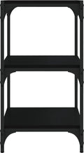 vidaXL - Boekenkast - 40x33x70,5 - cm - bewerkt - hout - en - staal - zwart