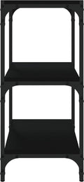 vidaXL - Boekenkast - 40x33x70,5 - cm - bewerkt - hout - en - staal - zwart