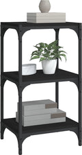 vidaXL - Boekenkast - 40x33x70,5 - cm - bewerkt - hout - en - staal - zwart