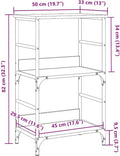 vidaXL - Boekenkast - 50x33x82 - cm - bewerkt - hout - oud - houtkleurig