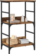 vidaXL - Boekenkast - 50x33x82 - cm - bewerkt - hout - oud - houtkleurig
