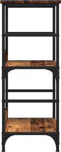 vidaXL - Boekenkast - 50x33x82 - cm - bewerkt - hout - oud - houtkleurig