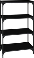 vidaXL - Boekenkast - 60x33x70,5 - cm - bewerkt - hout - en - staal - zwart