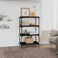 vidaXL - Boekenkast - 60x33x70,5 - cm - bewerkt - hout - en - staal - zwart