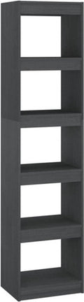 vidaXL - Boekenkast/kamerscherm - 40x30x167,5 - cm - massief - grenenhout - grijs