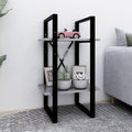 vidaXL - Boekenkast - met - 2 - schappen - 40x30x70 - cm - bewerkt - hout - betongrijs
