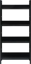 vidaXL - Boekenkast - met - 4 - schappen - 60x27,6x90,5 - cm - bewerkt - hout - zwart