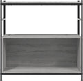 vidaXL - Boekenrek - 80x30x78,5 - cm - bewerkt - hout - en - ijzer - grijs - sonoma