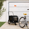 vidaXL - Hondenfietstrailer - oxford - stof - en - ijzer - zwart
