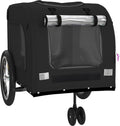 vidaXL - Hondenfietstrailer - oxford - stof - en - ijzer - zwart