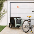 vidaXL - Hondenfietstrailer - oxfordstof - en - ijzer - grijs - en - zwart