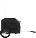 vidaXL - Hondenfietstrailer - oxfordstof - en - ijzer - grijs - en - zwart