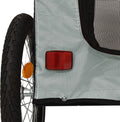 vidaXL - Hondenfietstrailer - oxfordstof - en - ijzer - grijs - en - zwart