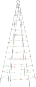 vidaXL - Lichtkegel - aan - vlaggenmast - 200 - meerkleurige - LED's - 180 - cm